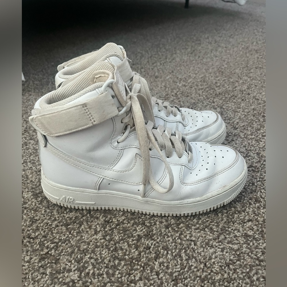White Nike Airforce Hightops